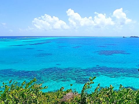 View from Cayo Cangrejos Hill to the Caribbean Sea View from Cayo Cangrejos Hill to the Caribbean Sea