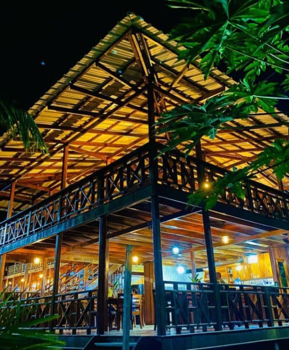 Main building by night