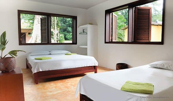 Room with double bed, one single bed