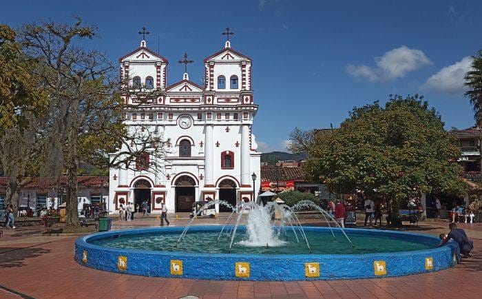 Main square of Guatape village