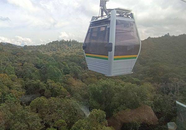 Metrocable Arvi Medellin floating above the forest